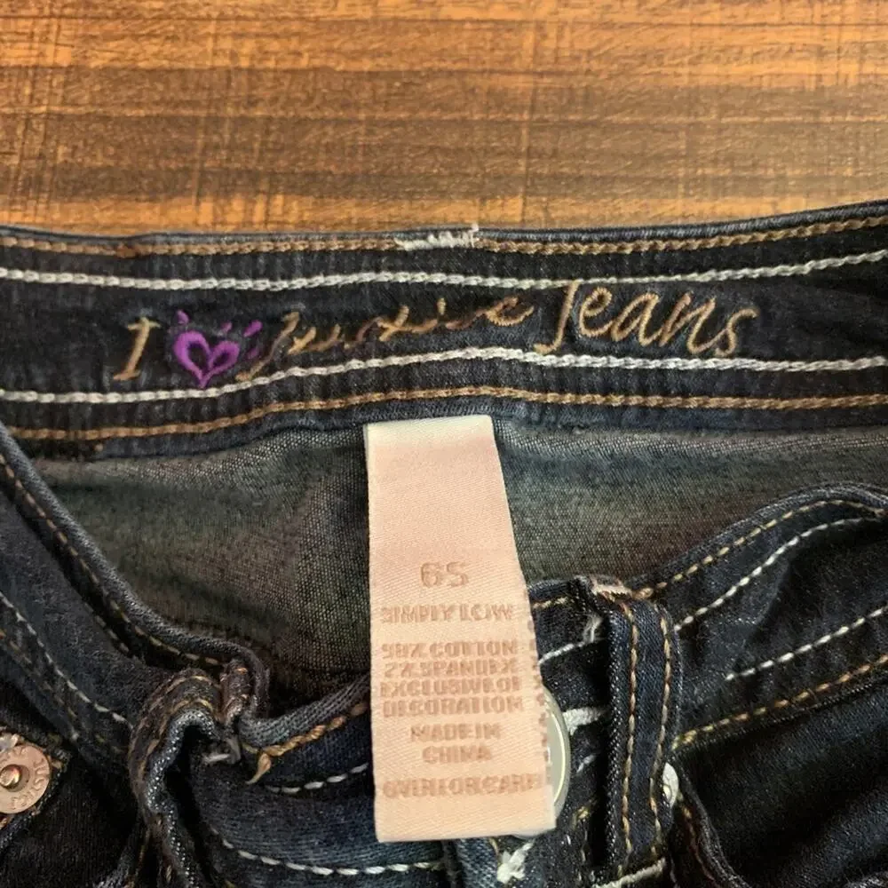 JUSTICE Girl’s Simply Low Dark Wash Skinny Jeans / Size: 6 Slim